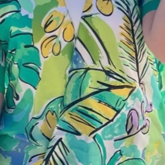 Kimono palm printed kimono has a satin feel Styline New Boutique - Picture 9 of 11